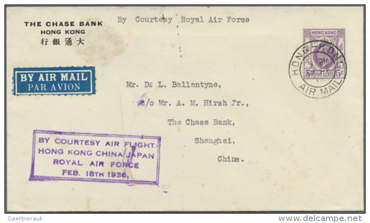 1936/87, FFC KGV/VI (5) Or QEII (6) Inc. 1936 RAF Courtesy Flight To Shanghai, 1937 IAS Auxiliary To Penang By... - Autres & Non Classés