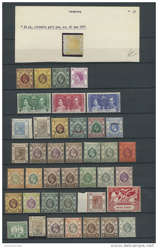 1862/1955 (ca.), Mint Assortment On Stockpage, From 1862 2c. Brown No Wm. Unused No Gum (faults), 1877 16c. Yellow... - Autres & Non Classés