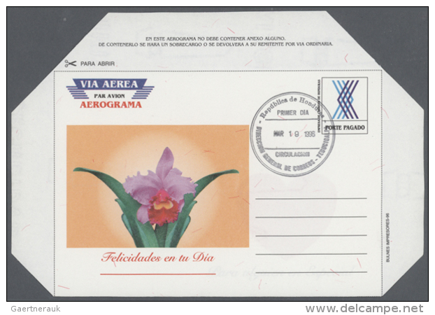 1995/1996 (ca.), Accumulation With About 160 Mostly Unused With Some CTO AEROGRAMMES Of Same Type But Includes Some... - Honduras