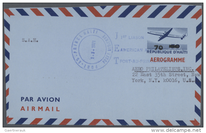 1959/1972 (ca.), Accumulation With About 200 Unused And Used/CTO Airletters And AEROGRAMMES With Several... - Haïti