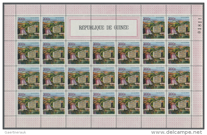 1967, Pictorial Issue, 2.400 Complete Sets Within Sheets, MNH (Mi. 437/42 A, 13.200,- &euro;). (R) - Guinée (1958-...)