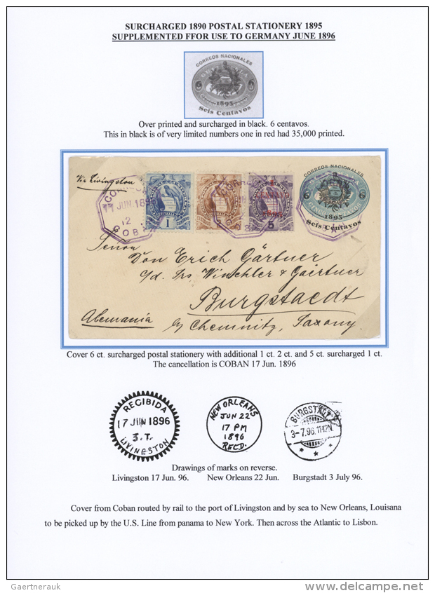 1892/1952, Petty Collection Of 28 Entires, Thereof 17 Bearing Quetzal Frankings 1892/1902 (mainly On Ppc), Airmail,... - Guatemala