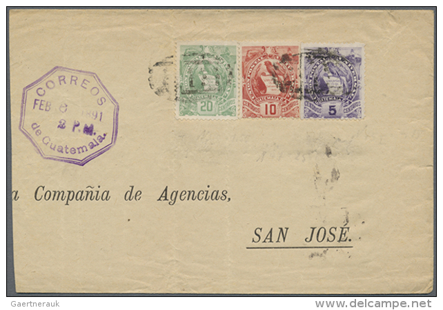 1891/1941, Covers (9), Stationery (8). Plus 1893 Costa Rica Cover. Total 18 Items. (D) - Guatemala