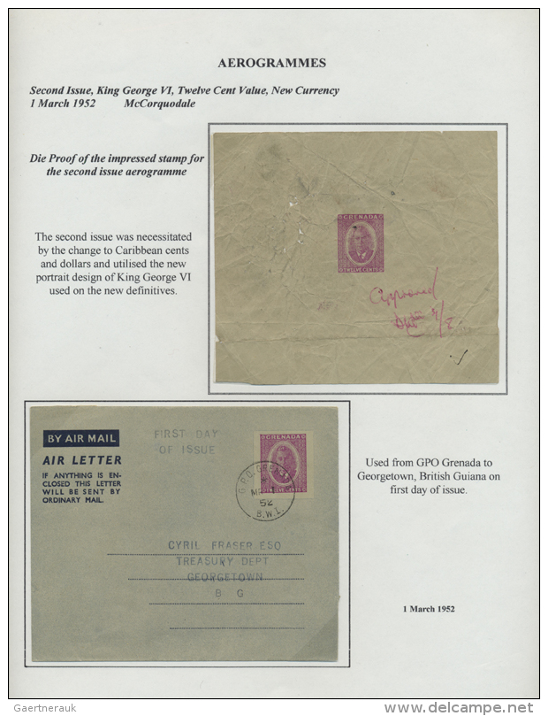 1949/1967. Nice Collection Of 24 AIRLETTERS KGVI And QEII. Used And/or Unused. Great Variety. INCLUSIVE 2 RARE DIE... - Grenade (1974-...)