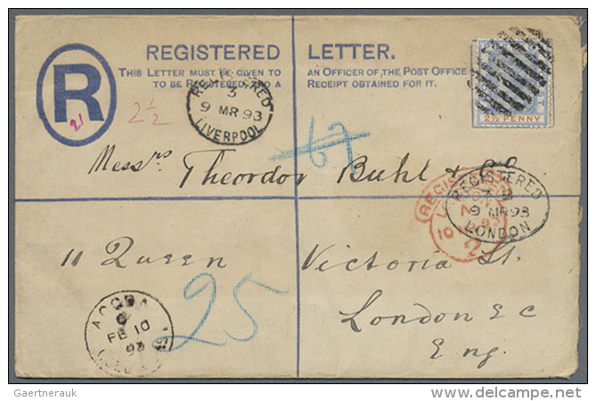 1897-1959, Nice Lot Of Registered Stationery Envelopes In Different Formats Containing 27 Pieces Unused And 11... - Ghana (1957-...)