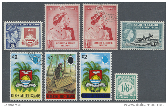 1911-1990 (ca.), Collection Incl. Gilbert Islands, Kiribati And Tuvalu On Album Pages With Several Better Issues,... - Tuvalu