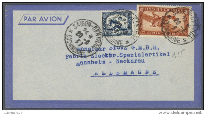 1934/1939 (ca.), Interesting Group With 19 AIRMAIL Envelopes Incl. Several Franked Formular Types, Uprated Items,... - Autres & Non Classés