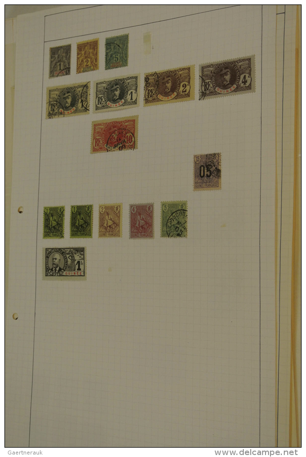 1893/1966: Used And Mint Collection French Guinea And Republic Guinea 1893-1966, With Nice Classic Material And... - Autres & Non Classés