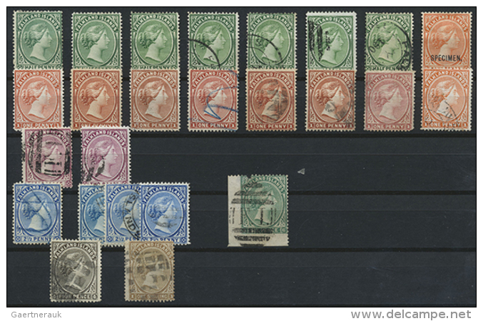 1891/1992, Mint And Used Collection/accumulation On Stockcards, From A Nice Section QV Issues Incl. Specimen And... - Falkland