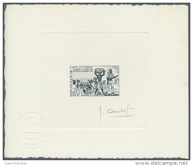 1964/1976 (approx). Collection Of 10 Different Epreuves D'artiste Sign&eacute;e Showing Various Topics. Former... - Côte D'Ivoire (1960-...)