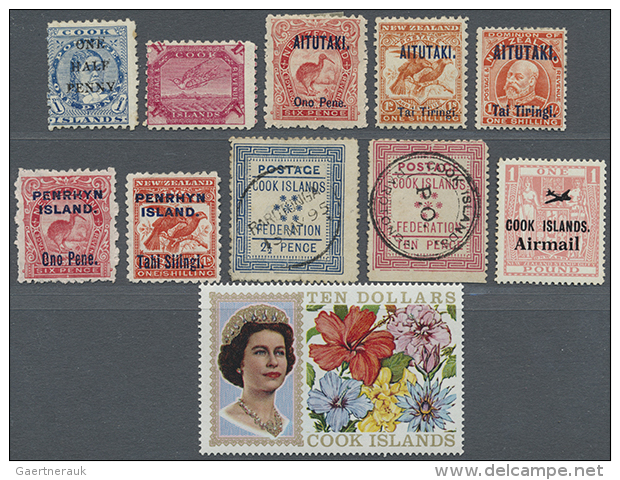 1892-1990 (ca.), Collection Incl. Aitutaki, Niue, Penrhyn, Rarotonga And Some Tokelau Islands On Album Pages With... - Cook