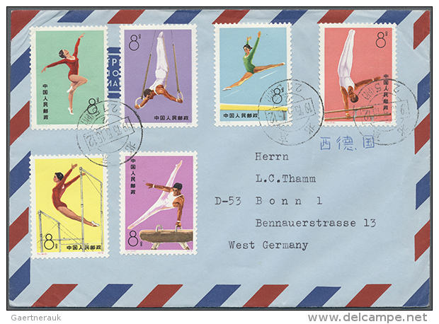 1974, The Annual Complete (ex-2 Missing) On Covers (35) To Germany, Often Air-registered, Up To X4 Per Set. Inc.... - Autres & Non Classés