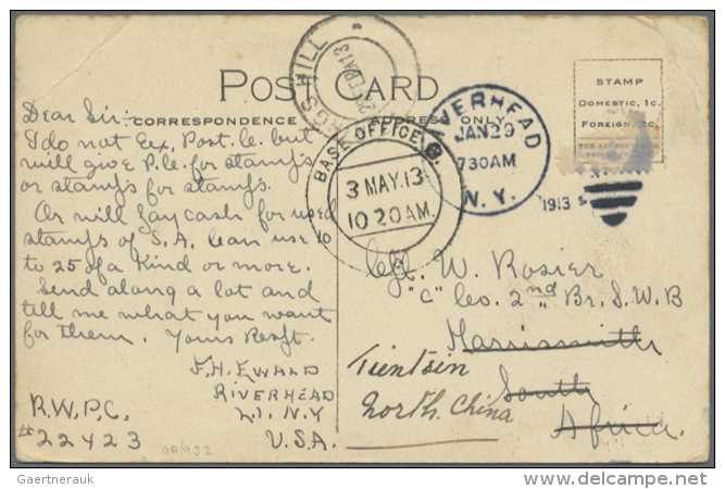19XX, Incoming Mail From US (6), UK (1), Germany (1) To Peking (one With British F.P.O. No. 1 Transit), Hankow Or... - Autres & Non Classés