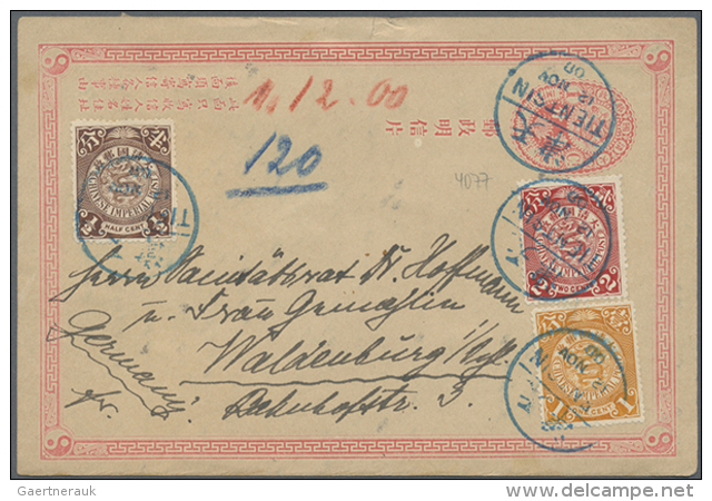 1880/1930 (ca.), Lot Mint/used/cto Stationery Of Empire/republic (4) Or Shanghai/Chefoo Local Posts (14). Total 18... - Andere & Zonder Classificatie