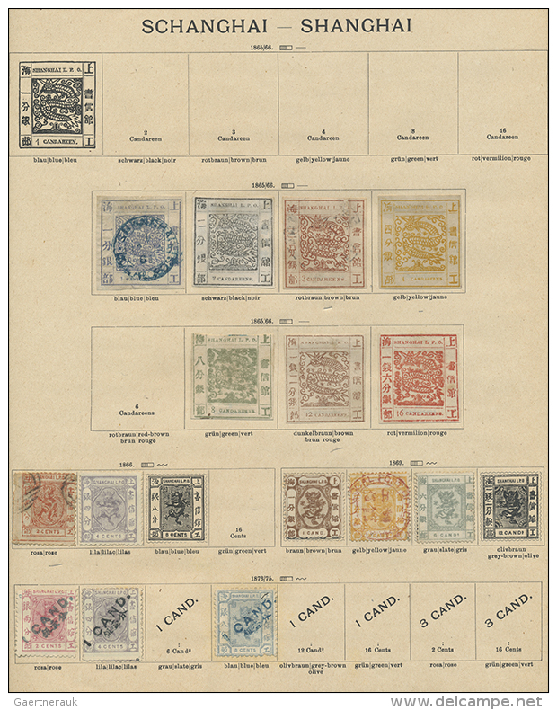 1865/97, Shanghai,  Hankow, Chungking, Ichang, Etc. Mint No Gum And Predominantly Used On Schaubek Pages , From The... - Offices In China