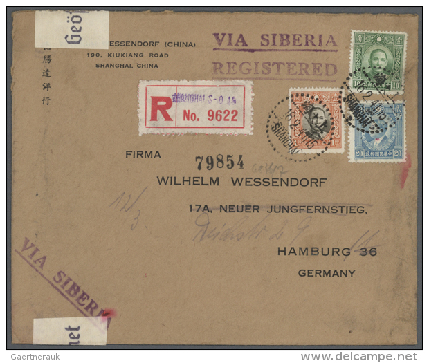 1940/41, Covers (9 Inc. 5 Registered) From A Commercial Correspondence To Hamburg/Germany, All Censored, Two Have A... - Autres & Non Classés