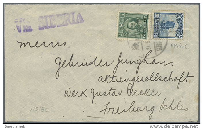 1914/23, Junk Issues On Cover (5) Inc. Mixed Frank Of 1914 And 1923 1 C. Resp. Cover W. Perfin "H.&amp;S.B.C.". (D) - Autres & Non Classés