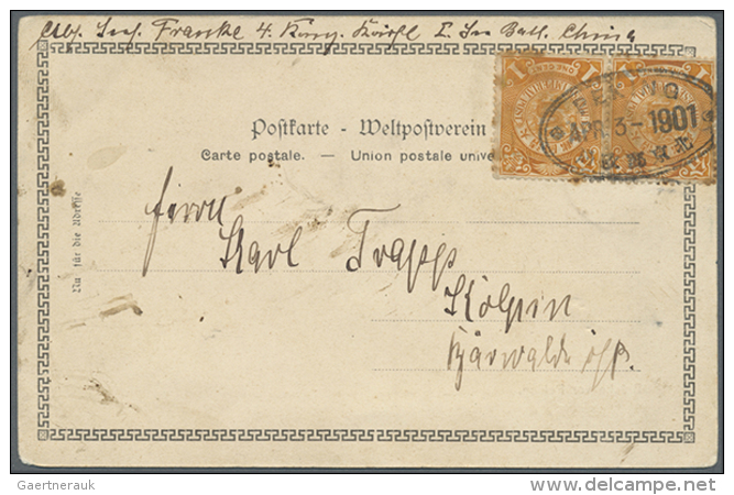 1901/35, Ppc With Coiling Dragon Franks (4, Used To Italy X3, To Germany X1), French Offices Packhoi (1),... - Autres & Non Classés