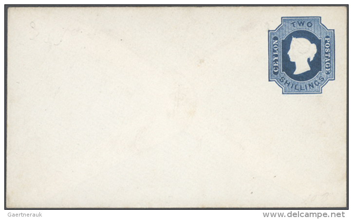 1857-1930 (c.) Postal Stationery: Collection Of About 120 Postal Stationery Envelopes, Mint And Used, From QV To... - Sri Lanka (Ceylan) (1948-...)