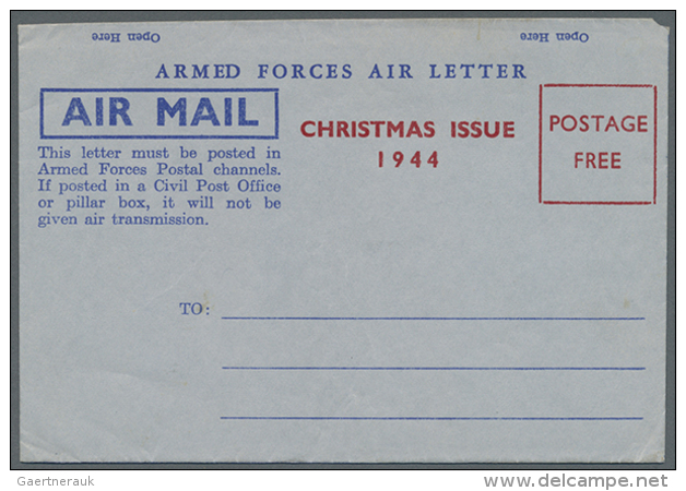 1944 (ca.), FORCES MAIL: Unusual Accumulation With Two Unused And 23 Used Armed Forces Air Letters With Special... - Autres & Non Classés