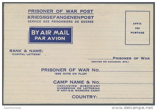 1942/1994 (ca.), MILITARY And POW MAIL: Accumulation With About 200 Used And Unused Formular Airmail Lettercards,... - Autres & Non Classés