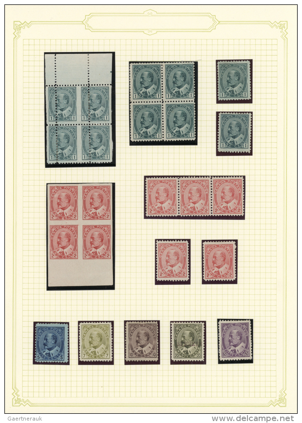 1903/1908, A Petty Mint Collection Of The KEVII Definitives, Some Gum Disturbances But All Stamps In Fresh Colours,... - Autres & Non Classés