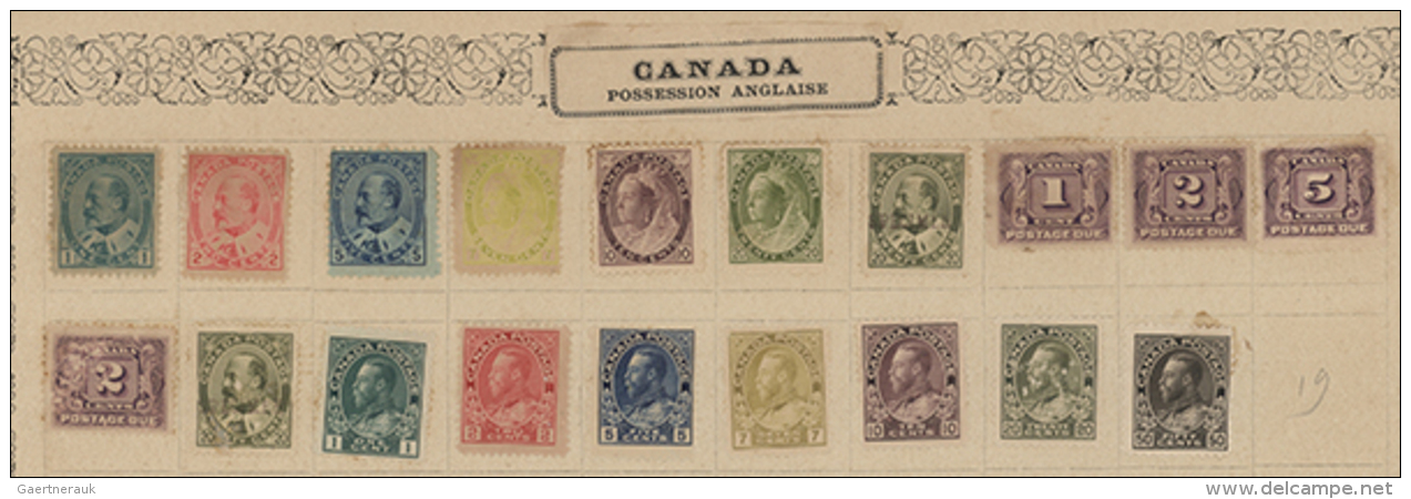 1898-1911: Group Of 19 Stamps Unused On An Old Album Leave, With QV 1898 7c., 10c. And 20c., KEVII. Five Stamps Up... - Autres & Non Classés