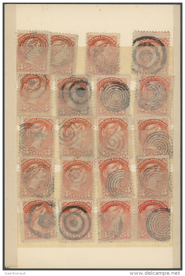 1870/1880 (ca.), Accumulation Of Apprx. 530 Stamps Of Small QV Heads, Mainly 1c. Yellow, Offering A Great... - Autres & Non Classés