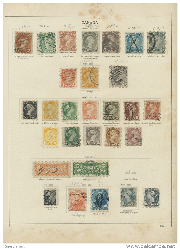 1851/1912, Almost Exclusively Used Collection On Album Pages, From Some Isuses Colony Of Canada, Main Value... - Other & Unclassified