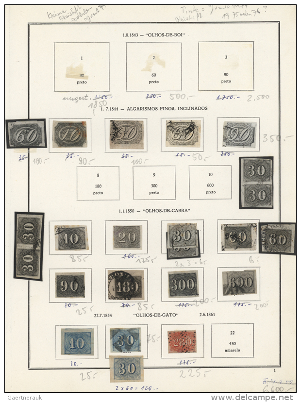 1844/1950, Mint And Used Collection In An Ancient Stylish "Schiffer" Album, From A Nice Section Classic Issues, Dom... - Autres & Non Classés