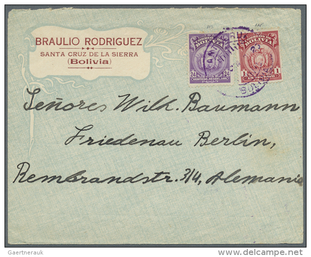 1910/1980 (ca.), Chiefly 1930s/1950s, Accumulation Of Apprx. 270 Covers/cards, Many Commercial Airmail To Foreign... - Bolivie