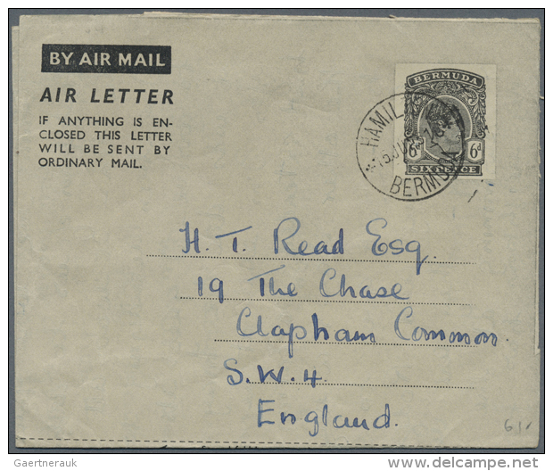 1945/70 (ca.), Duplicated Accumulation Of About 90 Unused And 140 Used Airletters And Aerogrammes With Different... - Bermudes