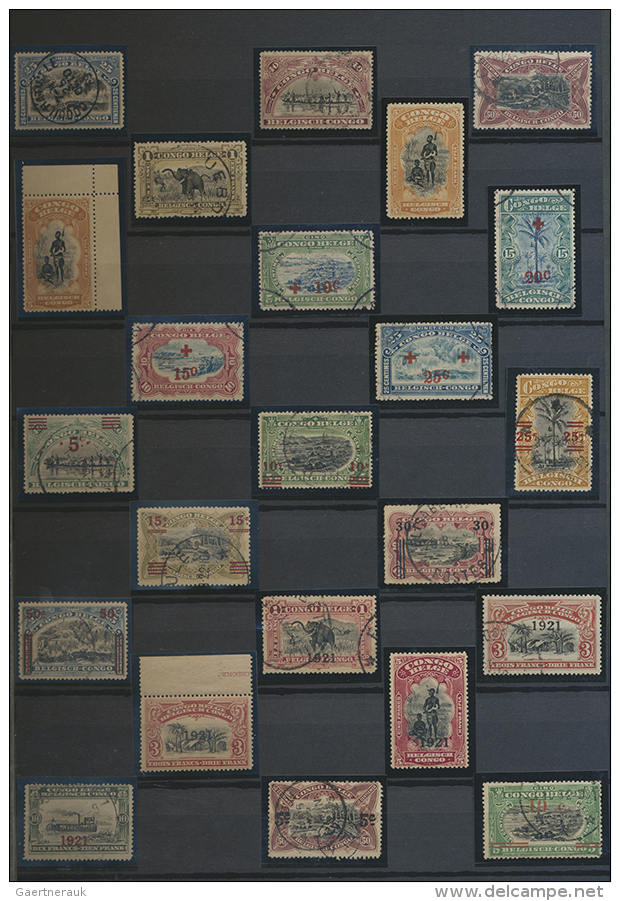 1886/1985, Used And Mit Collection/assortment Of Belgian Congo, Congo, Kasai, Katanga, Burundi, Ruanda And Zaire,... - Autres & Non Classés