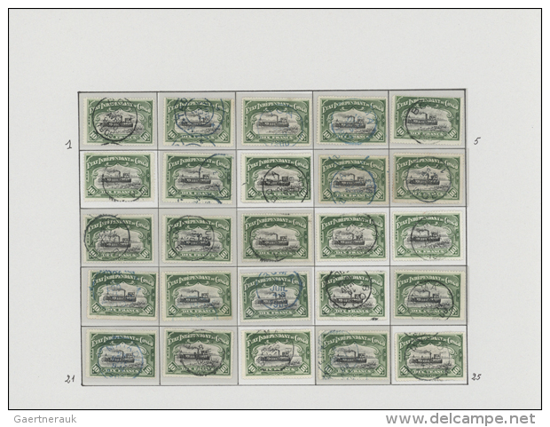 1898, Collection Of 50 Nicely Cancelled Pieces Of The 10 Fr. Yellowgreen/black Issue Of 1898. MIchel 2.250,- (D) - Autres & Non Classés