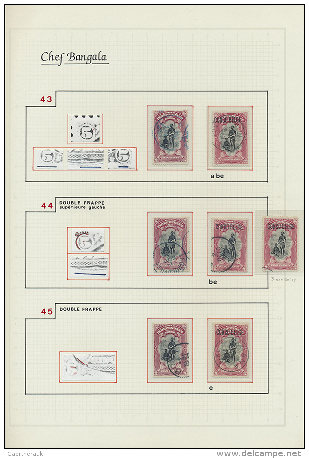 1894/1909, Highly Specialised Collection Of 5 Fr. Congo State And 5 Fr. With "CONGO BELGE" Overprint From The 1909... - Autres & Non Classés