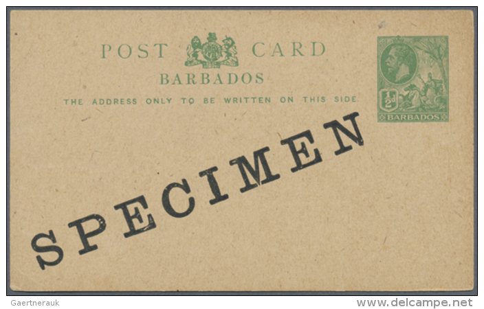 1880/1960 (ca.), Duplicated Accumulation Of About 850 Unused Postcards And Reply Cards, Envelopes, Registered... - Barbades (1966-...)