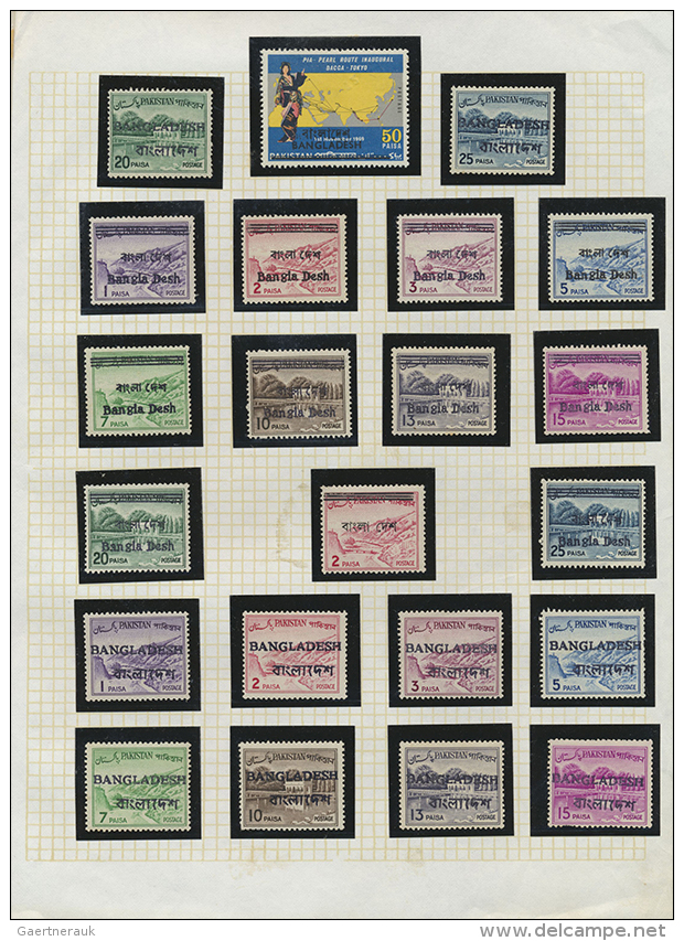 1971/1980, Mint And Used Collection/accumulation On Album Pages/stockpages, Showing A Nice Section Overprints, U/m... - Bangladesh