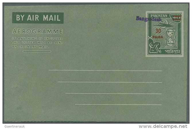 1971/1995 (ca.), AEROGRAMMES: Accumulation With About 470 Unused And Used/CTO Aerogrammes And Some Airmail... - Bangladesh