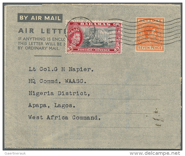 1946/1990 (ca.), Accumulation With About 580 Used And Unused Airletters And AEROGRAMMES With Many Better Items... - Bahamas (1973-...)