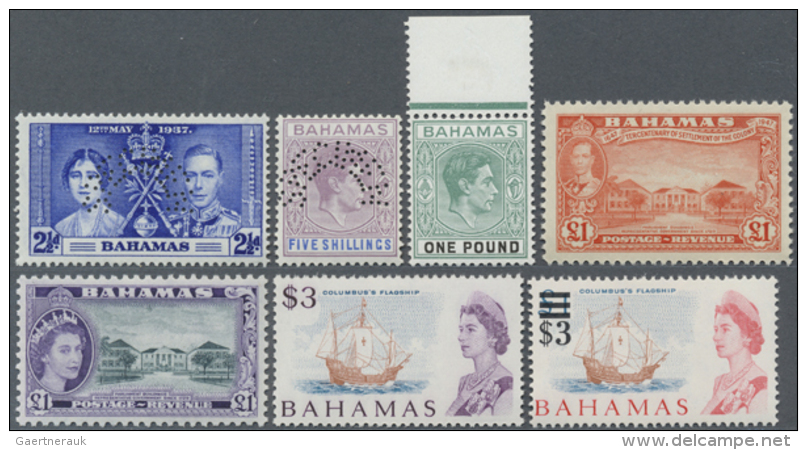 1937/1967, U/m Assortment Incl. Specimen Sets SG 146/48s, 176/77s, 149/56s Ex (eight Values), 1948 Tercentenary... - Bahamas (1973-...)