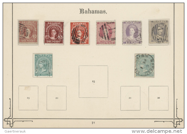 1861/1898, Used Lot Of Eight Stamps, Incl. 1861/1862 No Wmk. Rough Perf.14-16 1d. Lake And 6d. Grey-lilac Etc.; A... - Bahamas (1973-...)