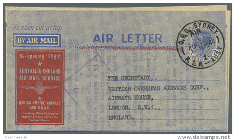 1944/2000 (ca.), AEROGRAMMES: Accumulation With About 550 Unused And Used/CTO Airletters And Aerogrammes With Many... - Entiers Postaux