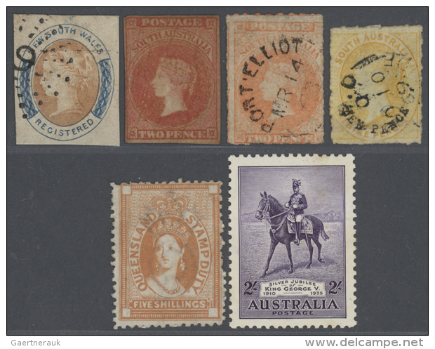 1860/1980 (ca.), Accumulation Incl. Australian States On Pages, Stockcards And In Glassines Etc. Used And Unused... - Autres & Non Classés