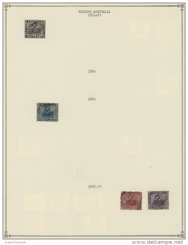 1850/1912, Mainly Used Collection Of Apprx. 250 Stamps From Early Issues, Containing Western Australia, Victoria,... - Autres & Non Classés