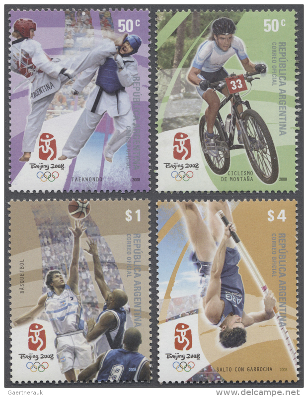 2008, Olympic Summer Games Beijing Enormous Hoard With 6.700 Complete Sets Mostly In Complete Sheets, Mint Never... - Autres & Non Classés
