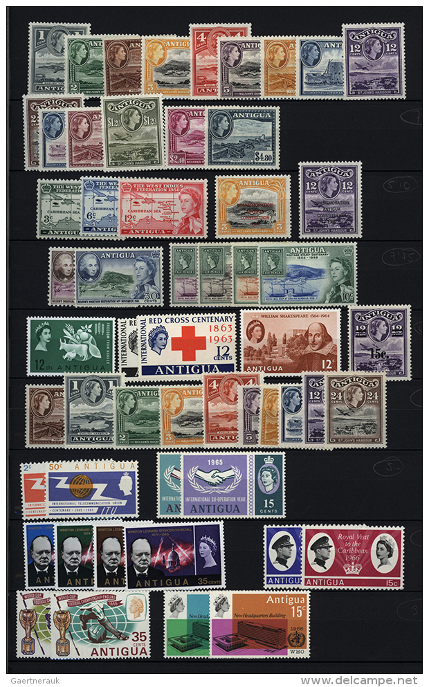 1953/1980, Unmounted Mint Collection (1st Set Hinged), Apparently Excluding Souvenir Sheets (these See Separate... - Antigua Et Barbuda (1981-...)