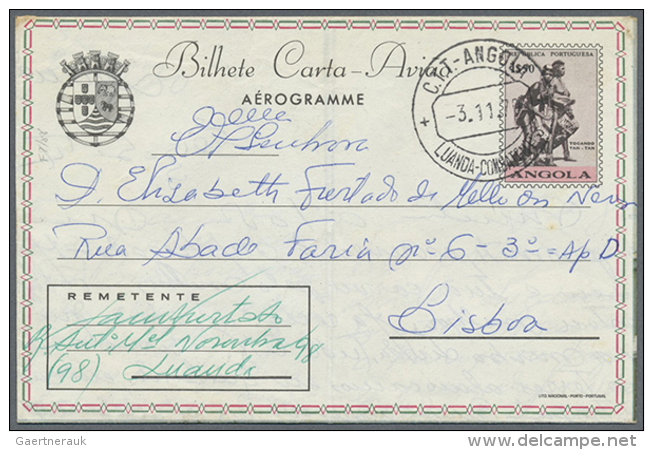 1951/1971 (ca.), AEROGRAMMES: Accumulation With About 100 Unused And Used/CTO Aerogrammes With Several Better... - Angola