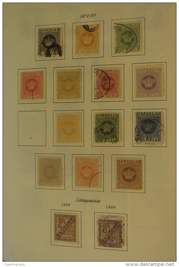 1870/1990: Nice, MNH, Mint Hinged And Used Collection Angola 1870-1990 In Album.  Collection Is Well Filled... - Angola