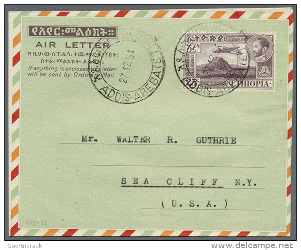 1951/1970 (ca.), AEROGRAMMES: Accumulation With About 300 Unused And Used/CTO Airletters And Aerogrammes With... - Ethiopie