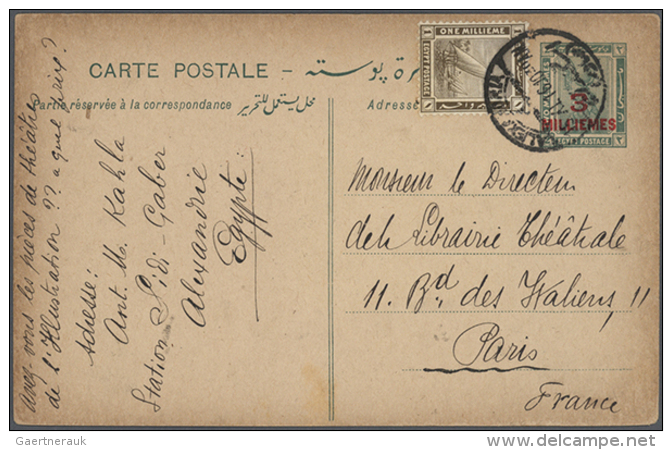 1890's-1950's: Group Of 22 Postal Stationery Items Used, With Good Cards Like 1916 3m. On 2m. Used Uprated To... - Autres & Non Classés